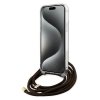 Guess GUHCP15LHC4SEW iPhone 15 Pro 6.1 brązowy/brown hardcase Crossbody Cord 4G Print
